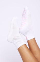 Flower Power Grip Socks Ballet Pink