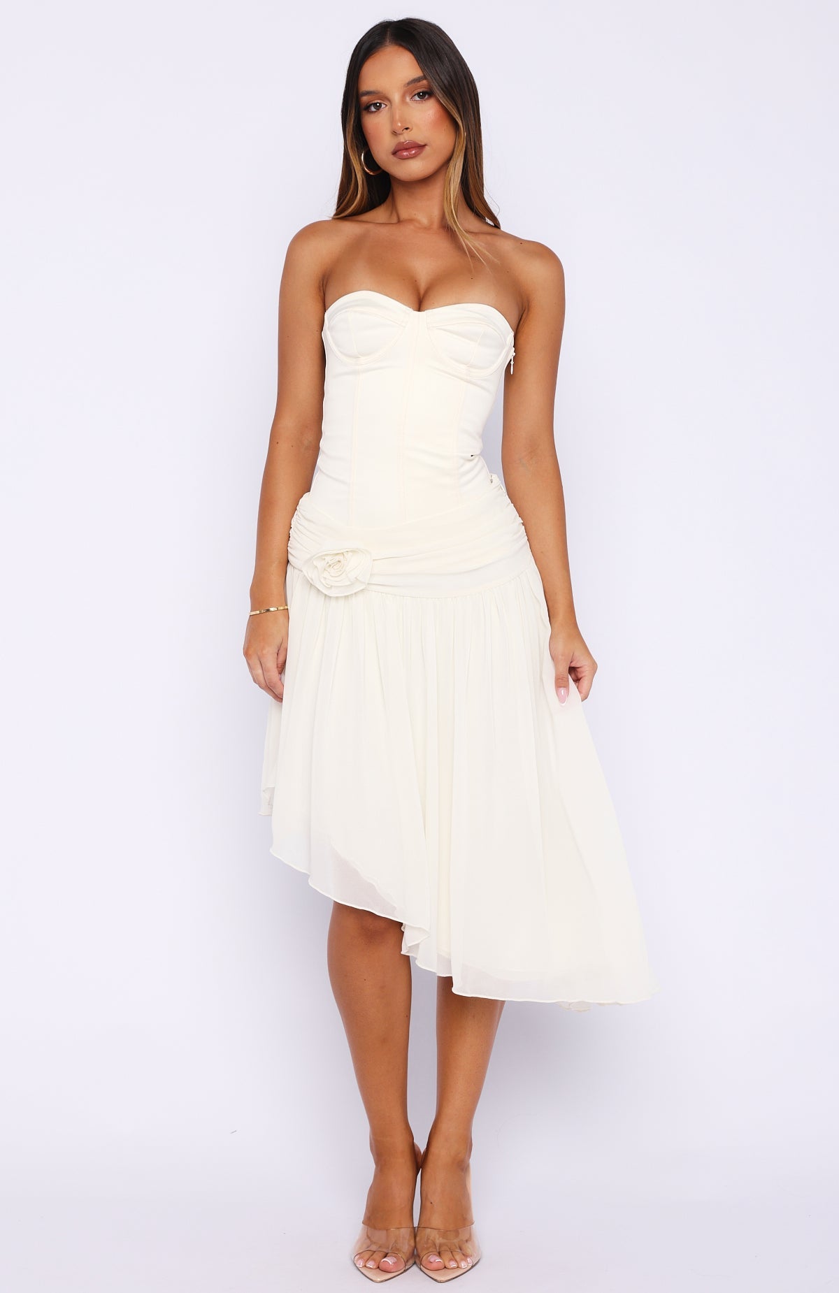 Forever Love Midi Skirt Off White