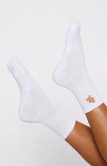 Gingerbread Socks White