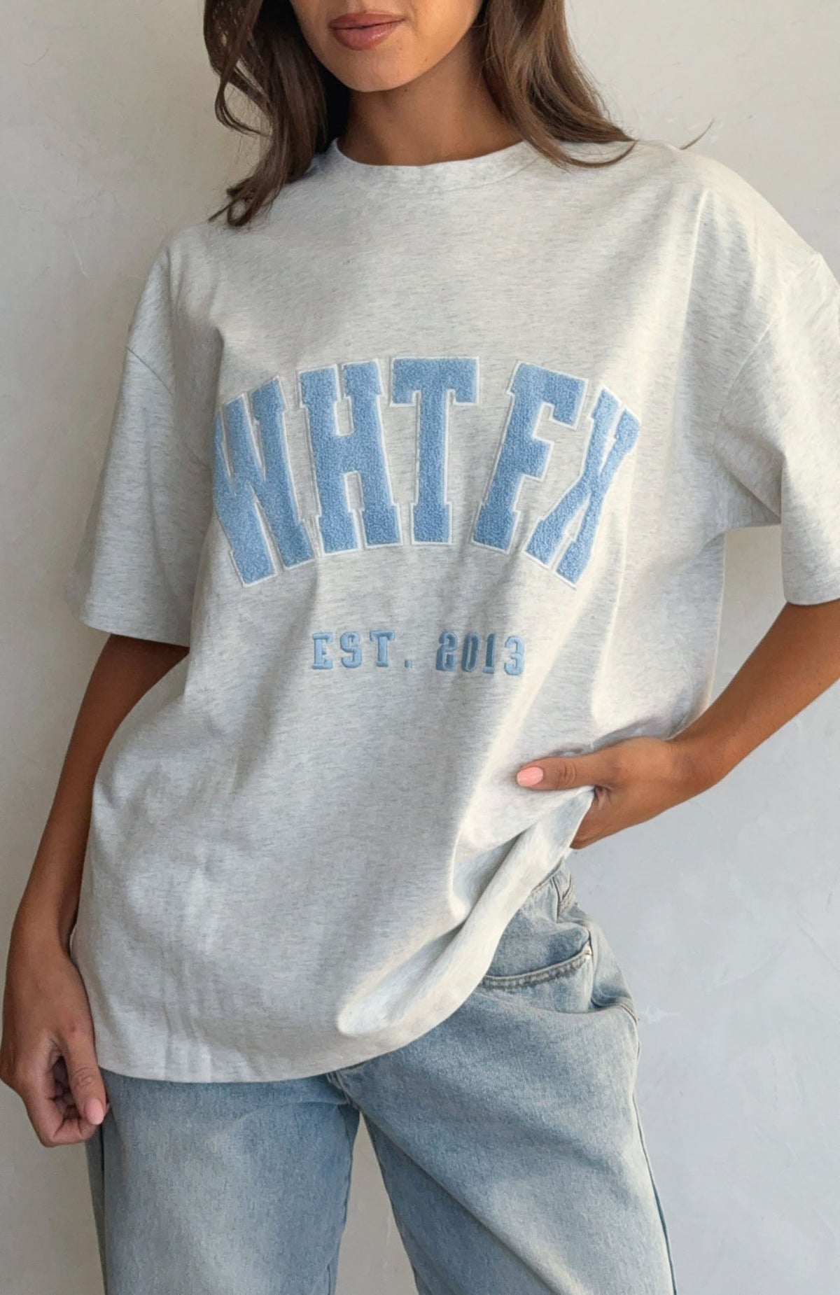 Give It Away Oversized Tee Grey Marle
