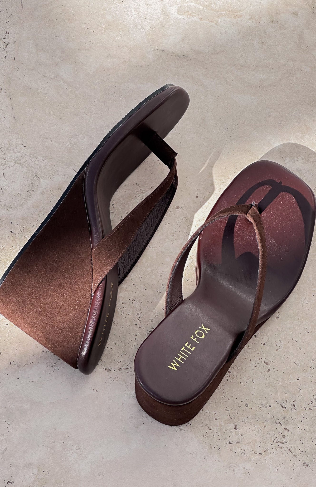 Grace Wedge Chocolate Faux Suede