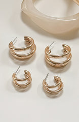 Gwynne Earring Set Gold