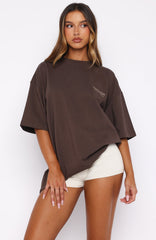 Having My Way Oversized Tee Chocolate