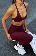 High Definition Sports Bra Merlot