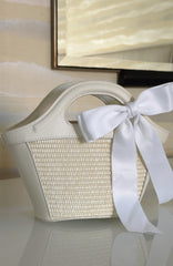 Jehan Top Handle Bag White
