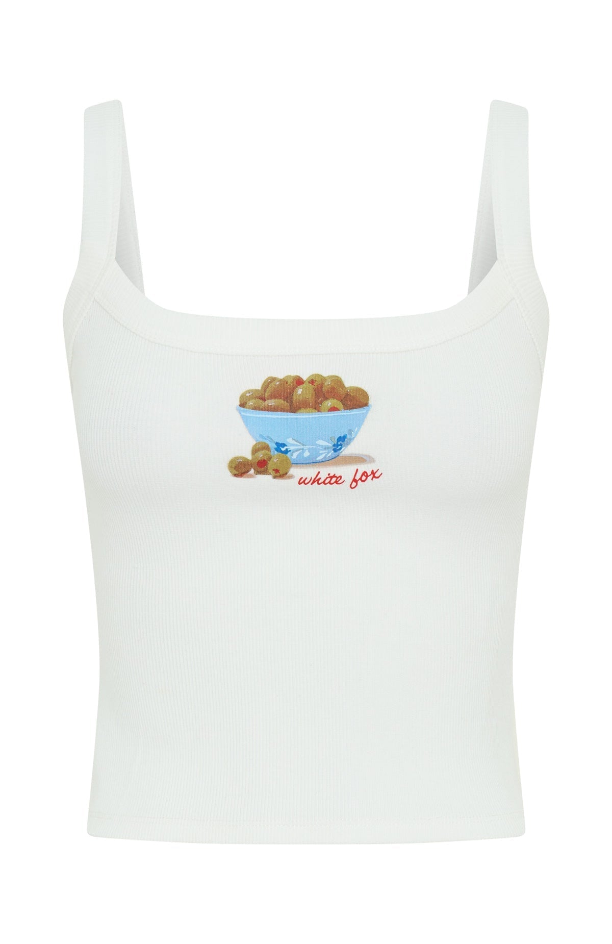 Just A Snack Tank Top White