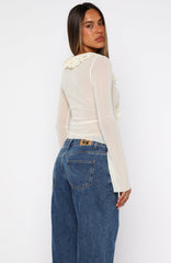 Just Me Long Sleeve Top Butter