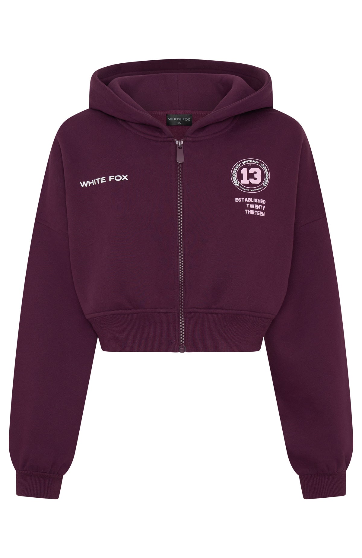 Love For The Game Cropped Zip Hoodie Plum