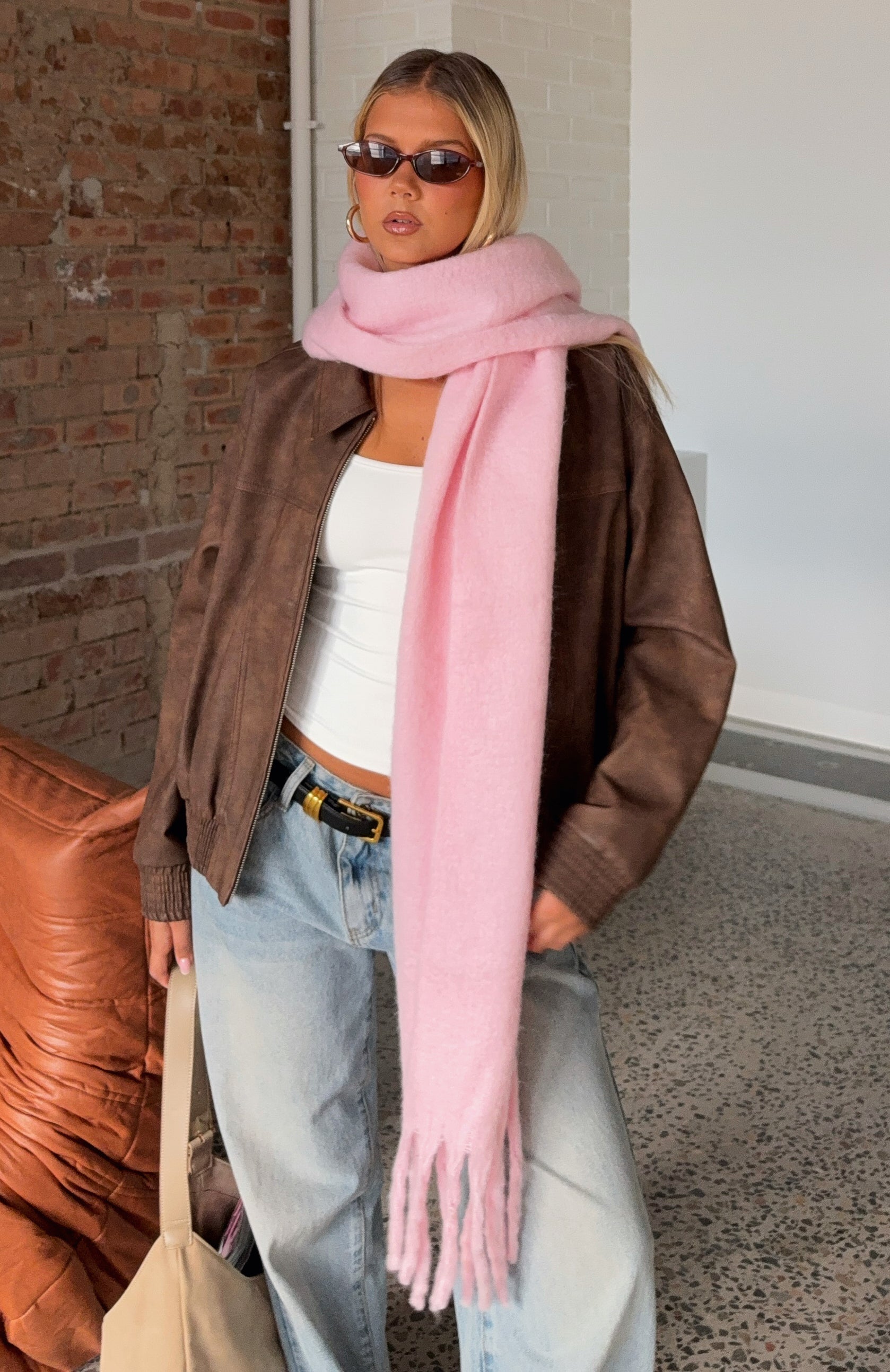 Luna Scarf Baby Pink