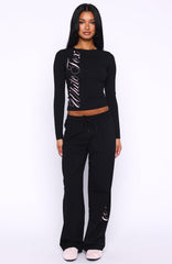 Luxurious Girl Track Pants Black