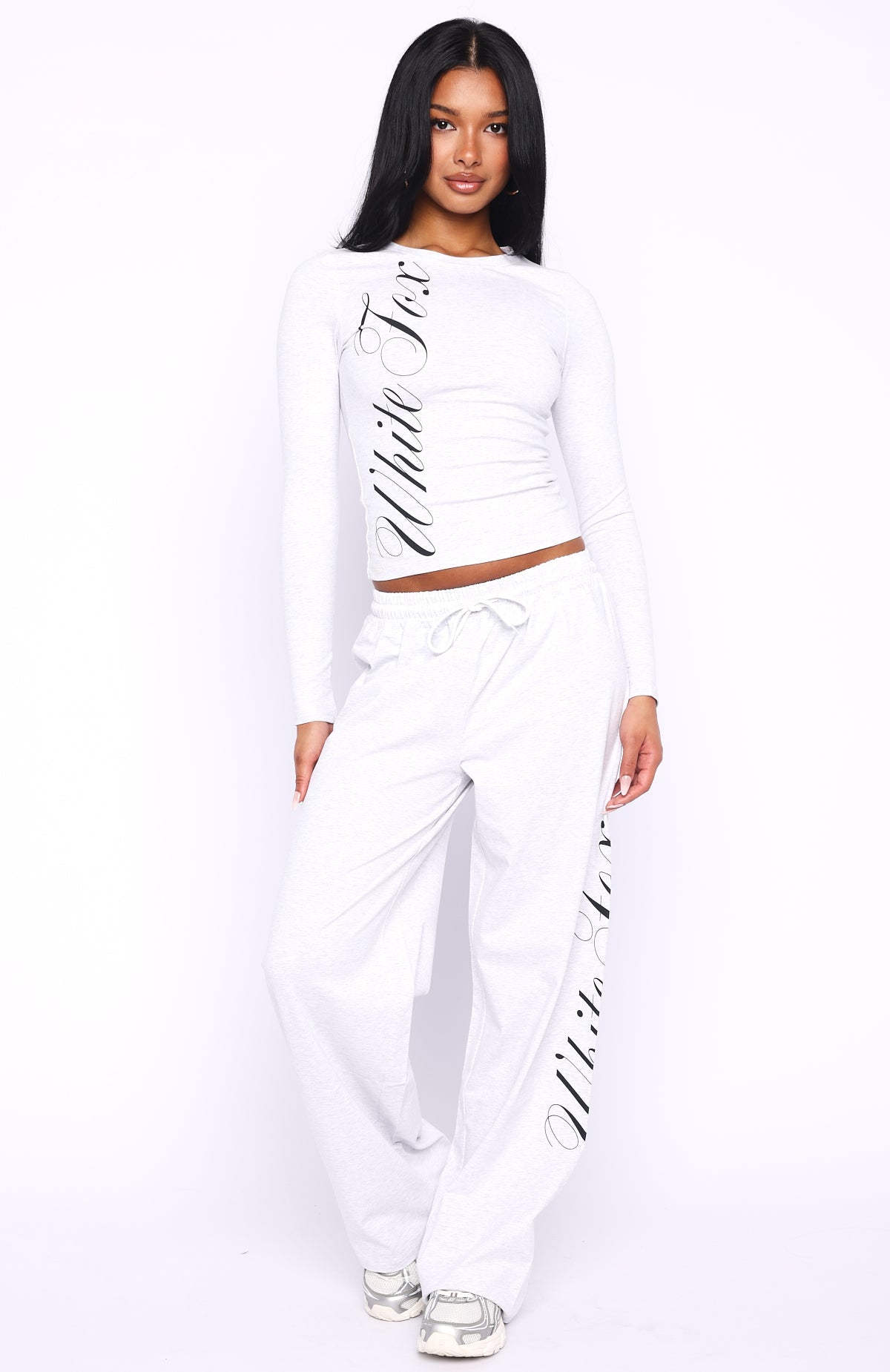 Luxurious Girl Track Pants Grey Marle