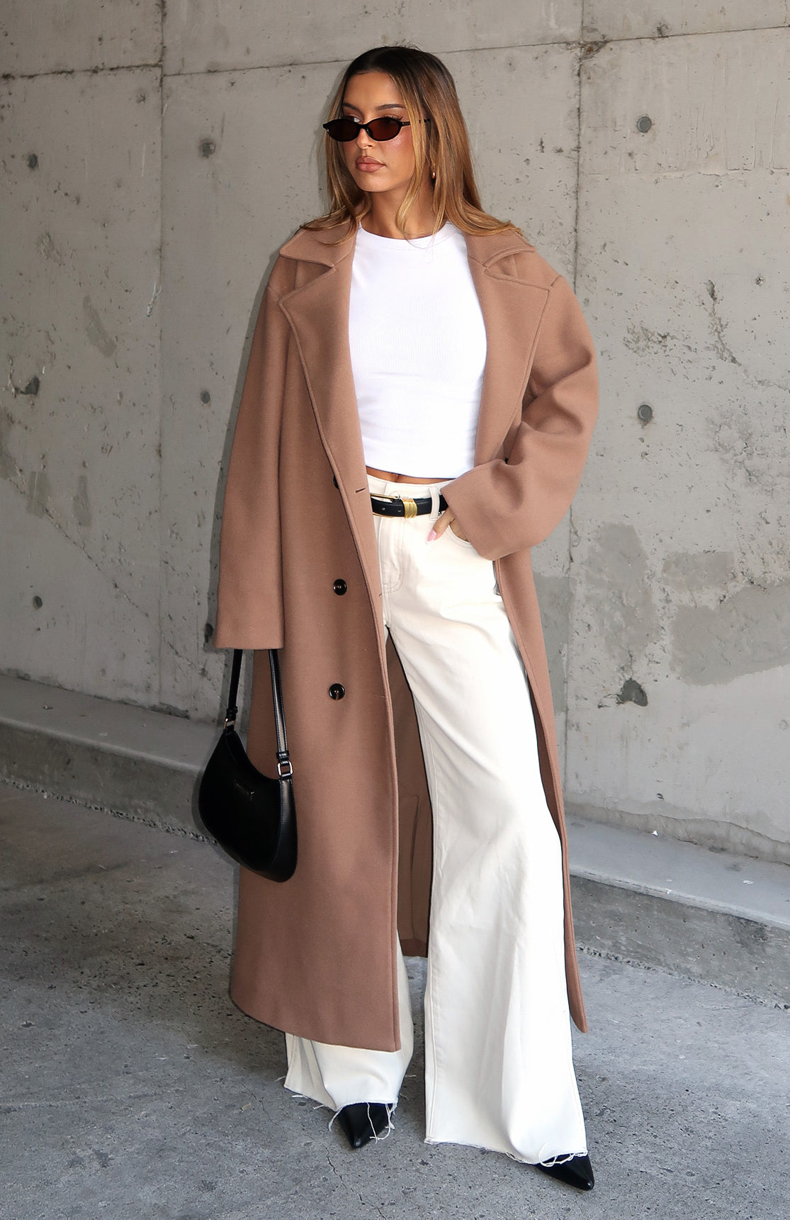 Modern Edge Oversized Coat Caramel