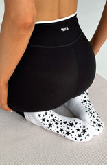 No Slowing Down Grip Socks White/Black