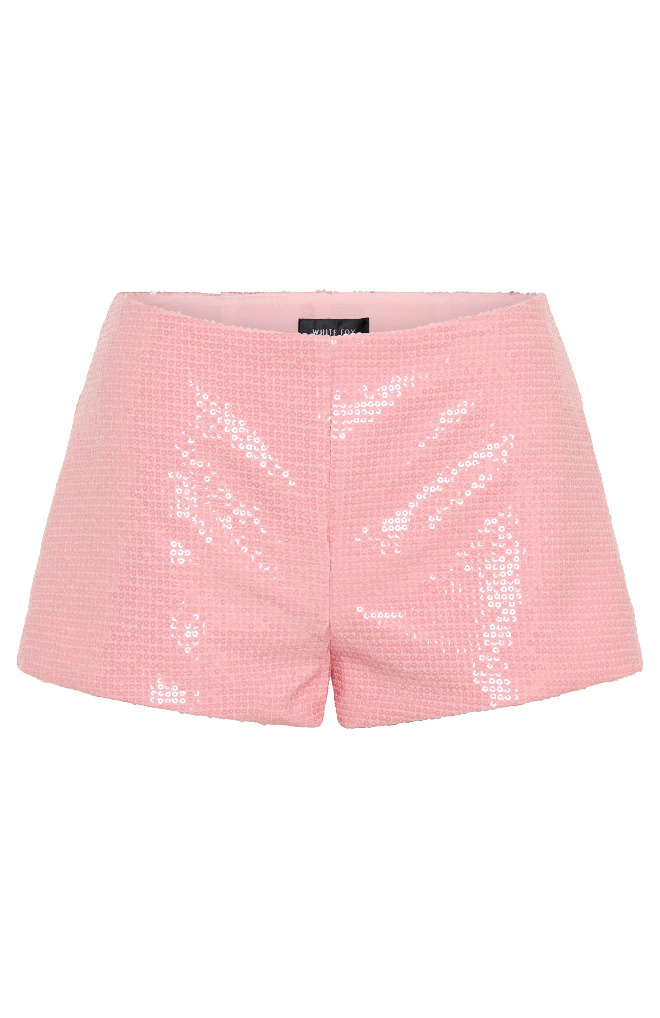 Old News Sequin Shorts Baby Pink