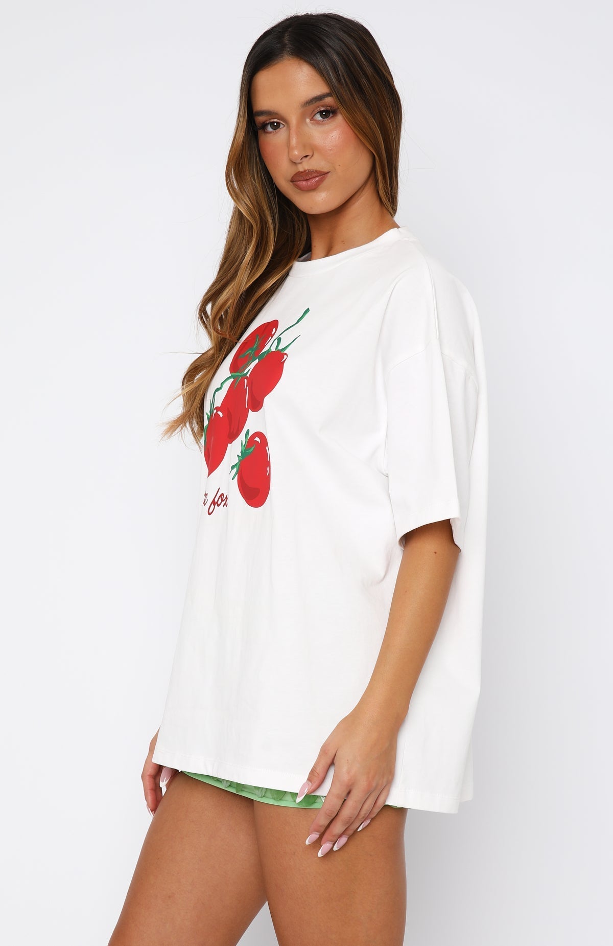 On The Vine Oversized Tee White