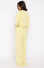 Pillow Talk Long Sleeve Pyjama Set Lemon