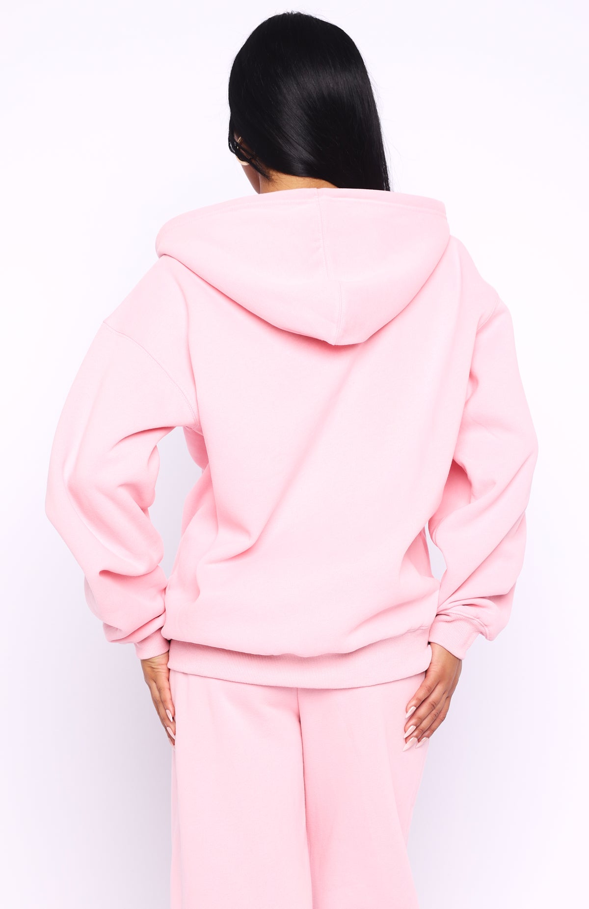 Ready To Go Zip Front Hoodie Pink