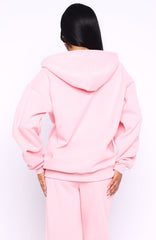 Ready To Go Zip Front Hoodie Pink