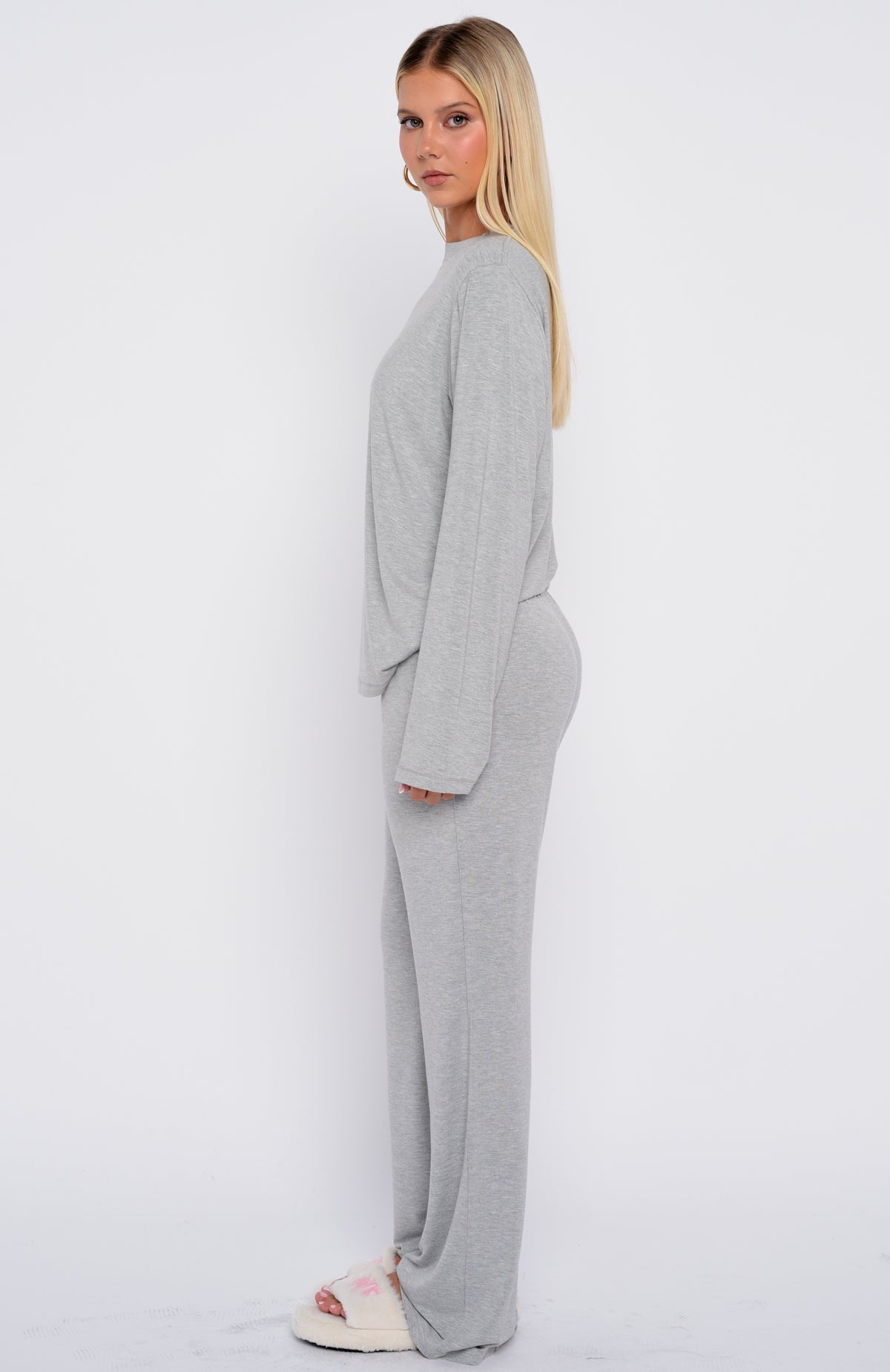 Slow Life Pyjama Pants Grey Marle
