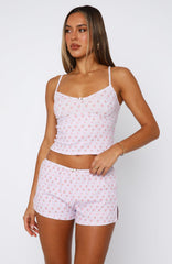 Snuggle Season Pyjama Top Purple Floral