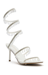 Soliel Wrap Heels White/Clear
