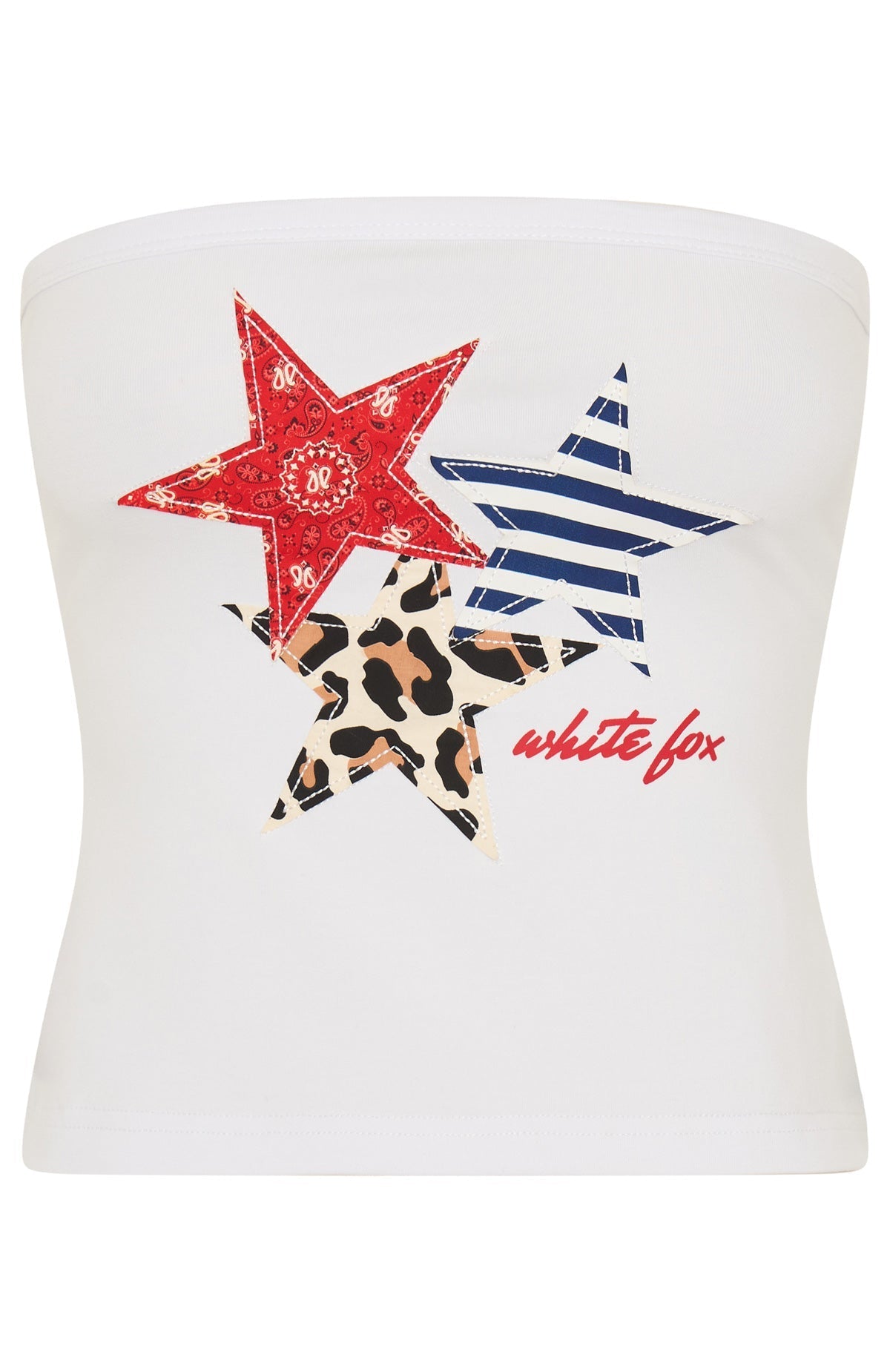Stars In The Sky Strapless Top White