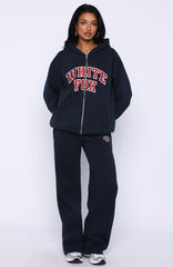 Starting Fresh Wide Leg Sweatpants Navy