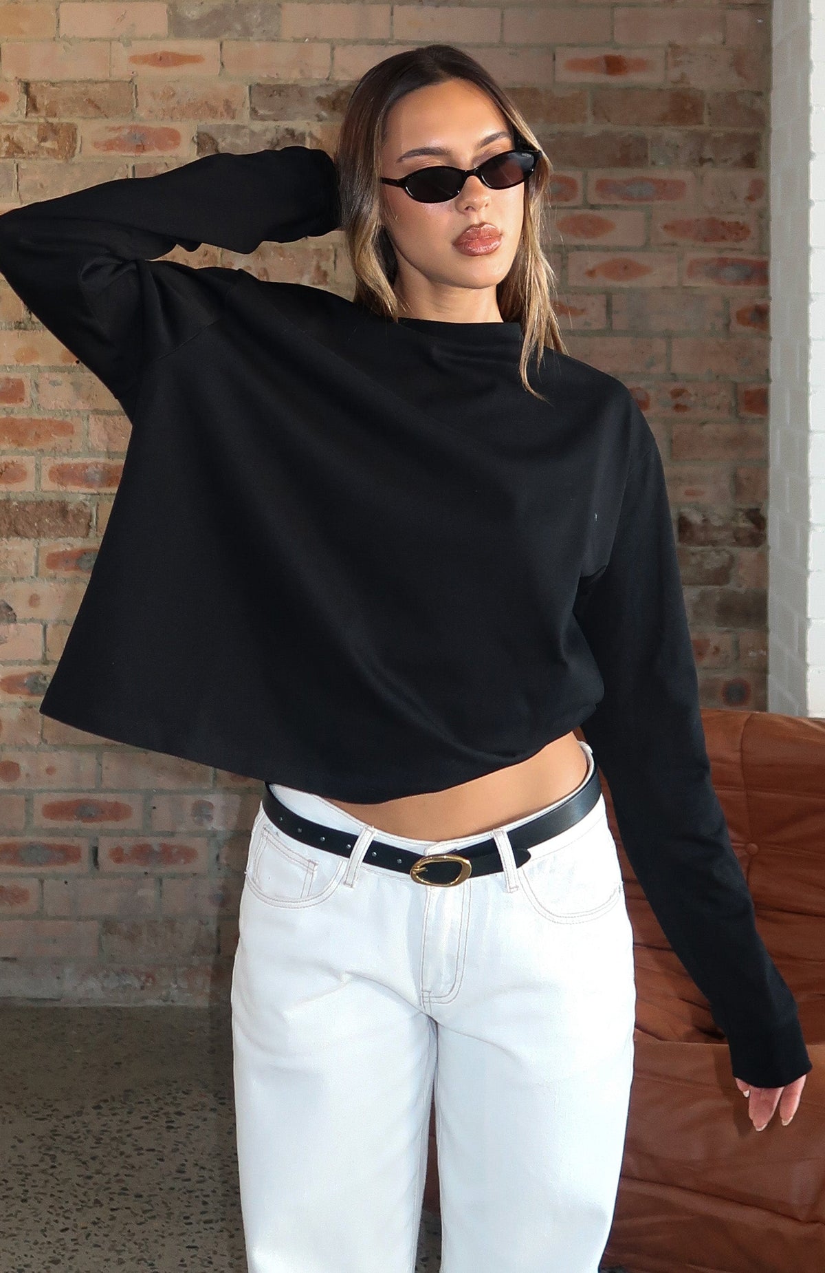 Staying Ahead Long Sleeve Tee Black