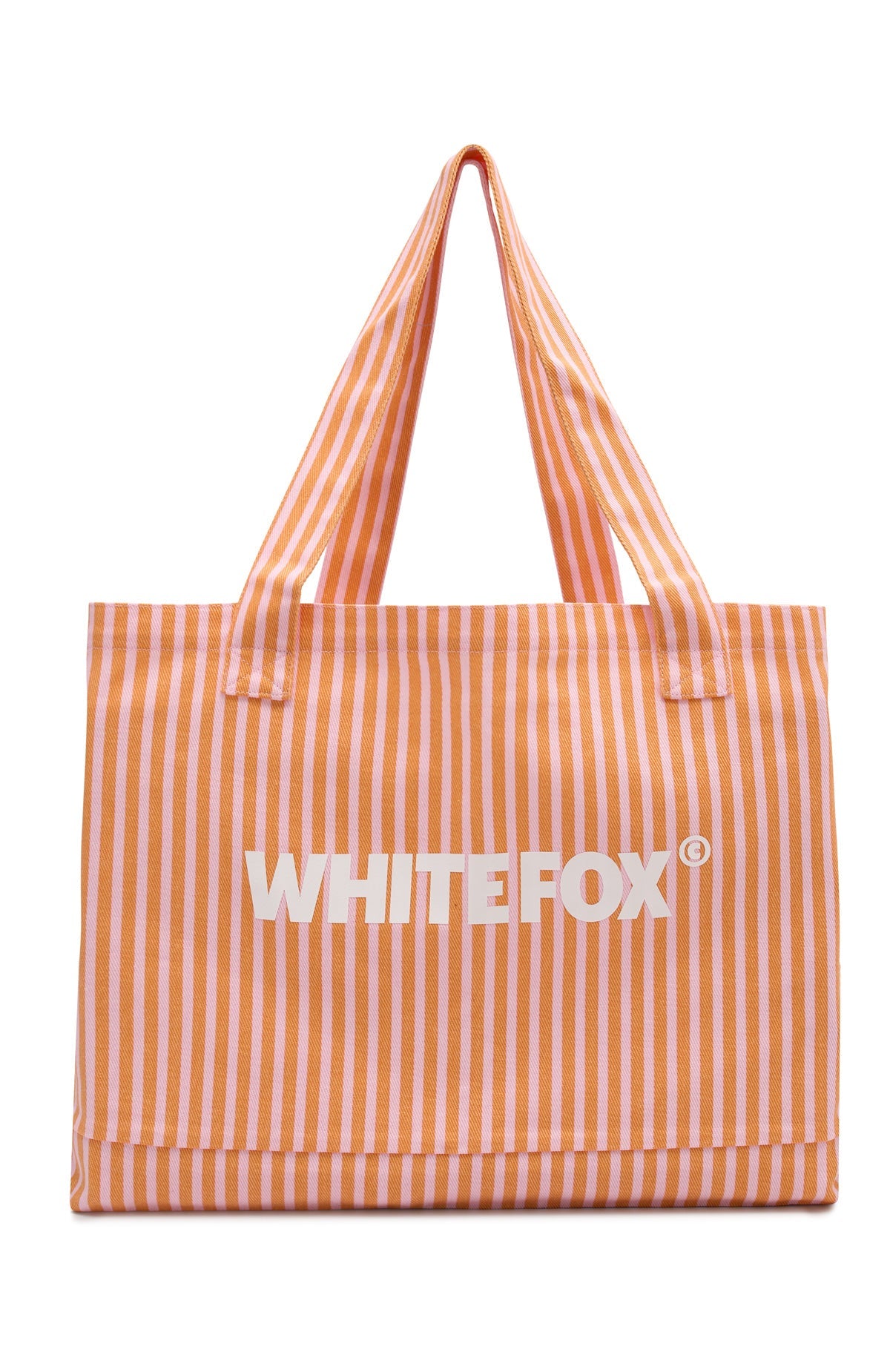 Straight Lines Tote Bag Pink Melon