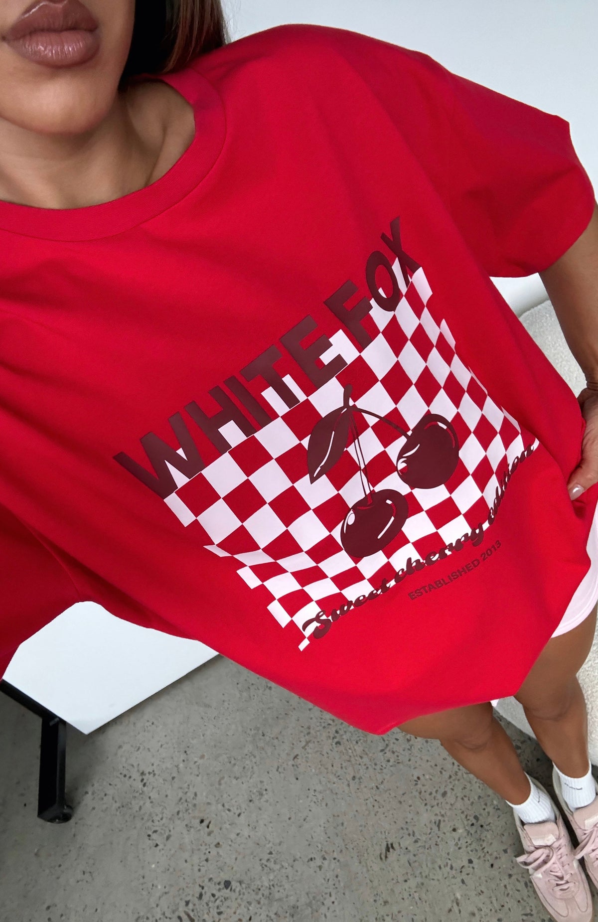 Sweet Cherry Edition Oversized Tee Red