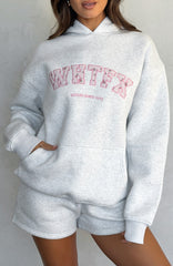 Sweet Sweet Moments Oversized Hoodie Grey Marle
