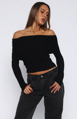 Take The Reigns Long Sleeve Top Black