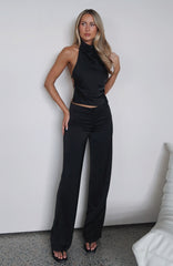 Time Passes Dress Pants Black