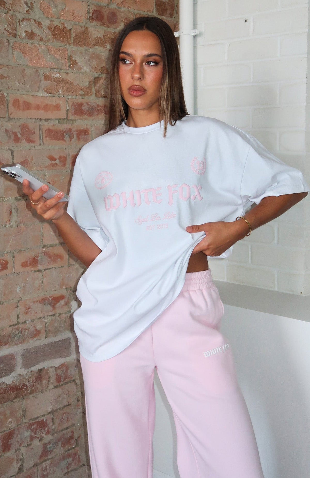 Vibe Too High Oversized Tee White