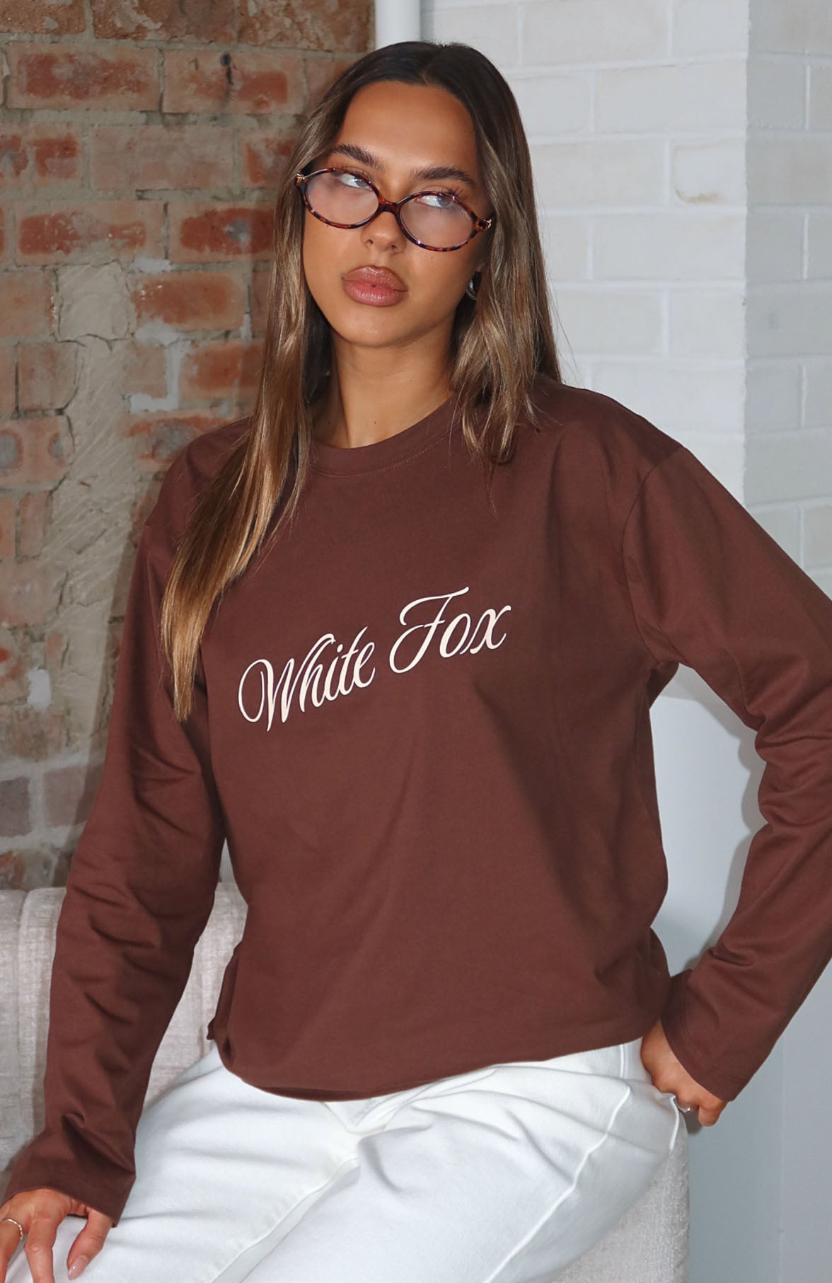 What The Heart Wants Long Sleeve Tee Chocolate