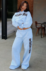 From The Archives Allora Wide Leg Sweatpants Blue