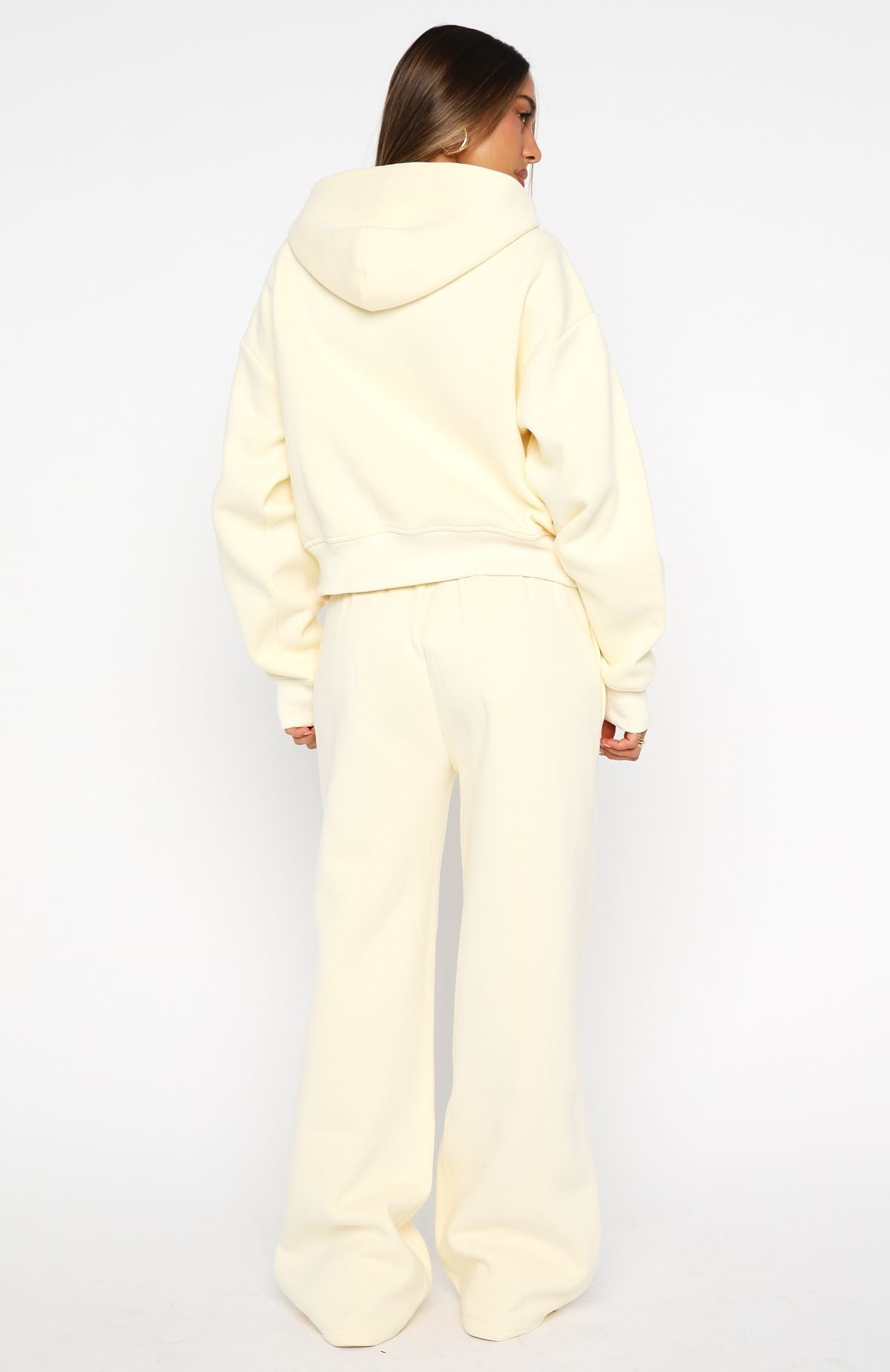 Daydreamers Madeline Wide Leg Sweatpants Lemon