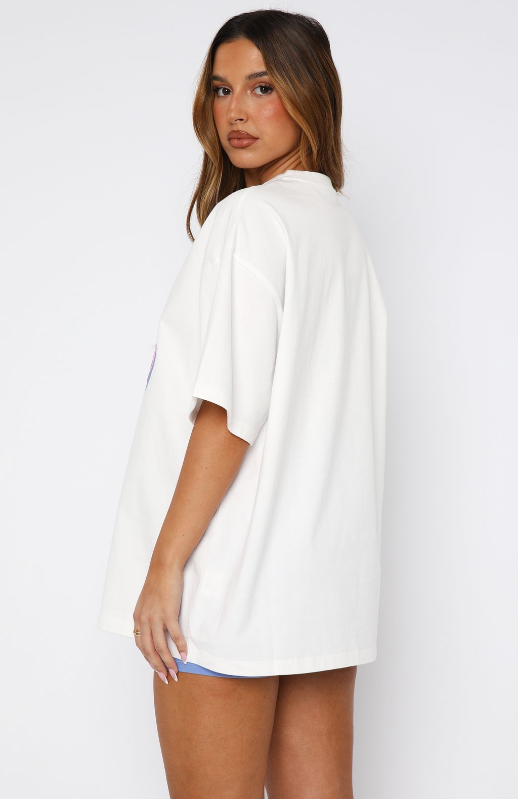 Free Spirited Oversized Tee White