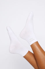 Offstage Socks White/Moon
